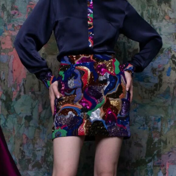 La Fuori "Valeria" Embellished Skirt - Picture 2 of 2